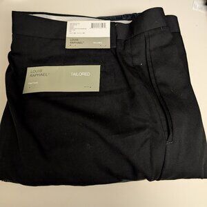 Louis Raphael Tailored Flat Front men's black slacks 38x30
